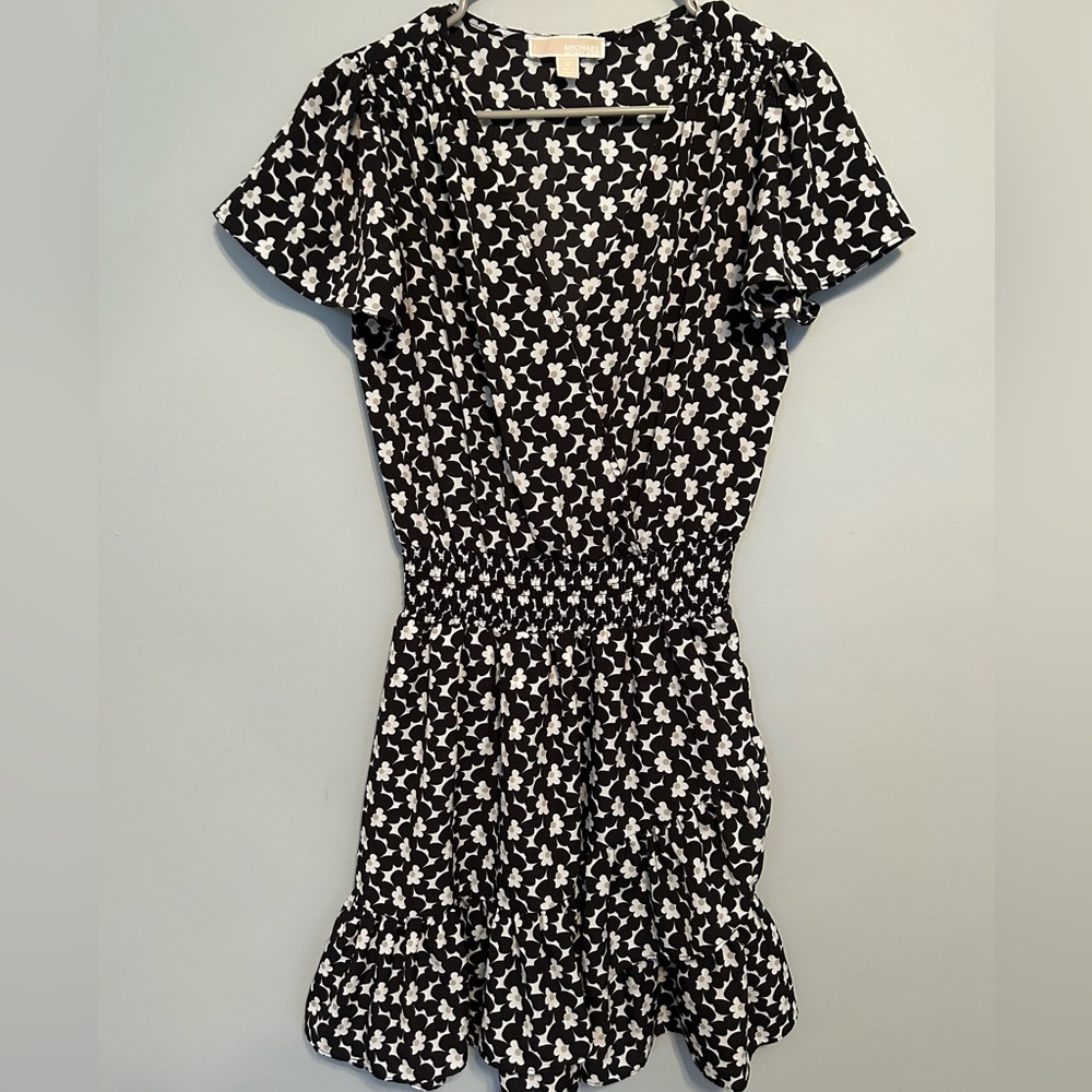 Michael Kors ruffle smock flower dress